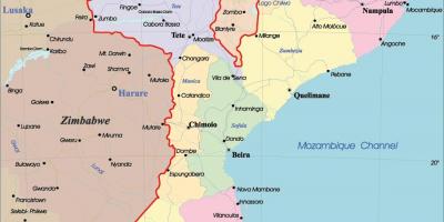 Le Mozambique dans la carte