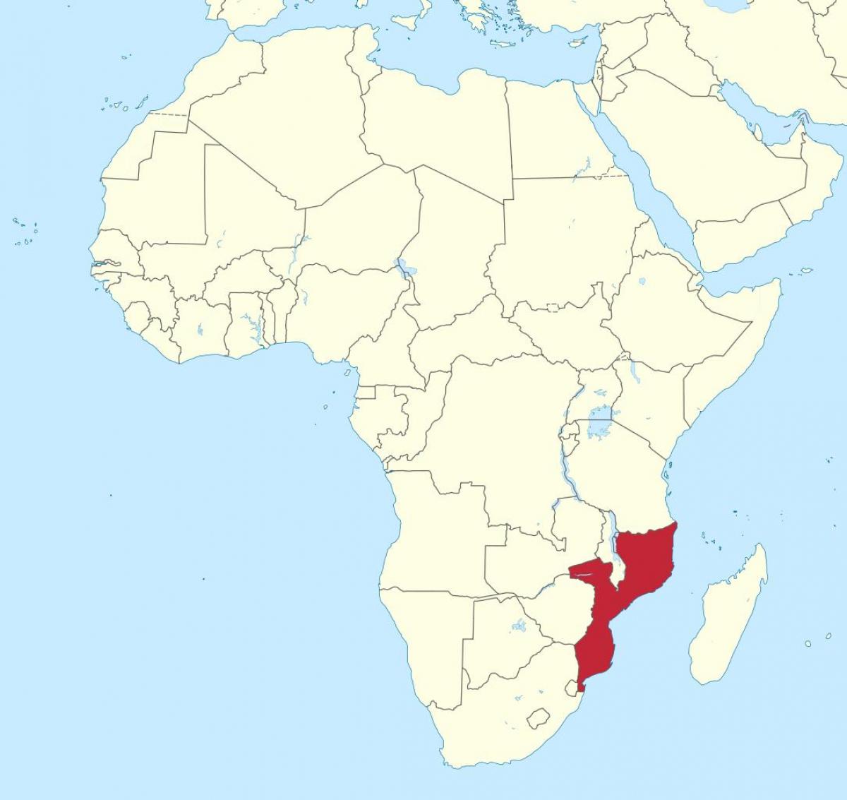 carte du Mozambique afrique